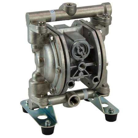 Global Series G15 Stainless Steel Air-Powered Double Diaphragm Pump, Model: G15SS11.